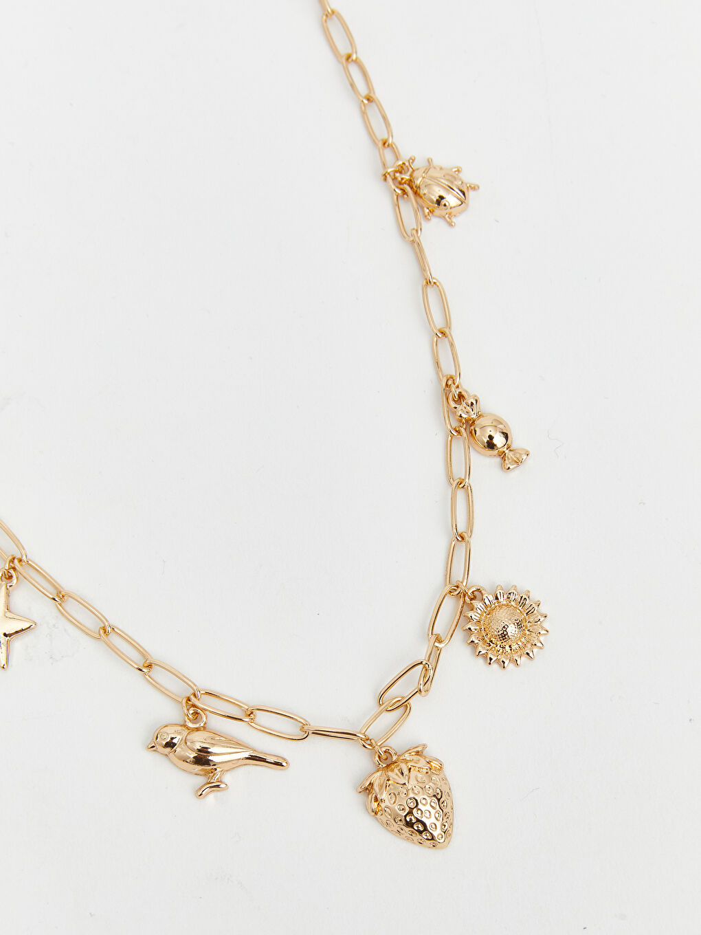 Sarı Kadın Zincir Kolye Seti 3'lü-3