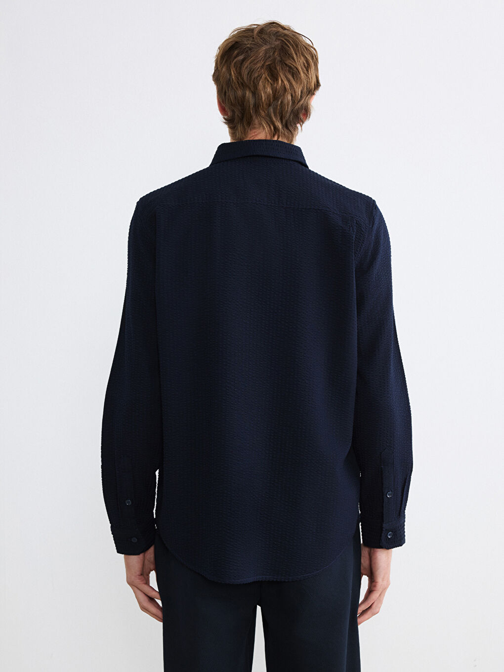 Regular Fit Dobby Men's Shirt-3