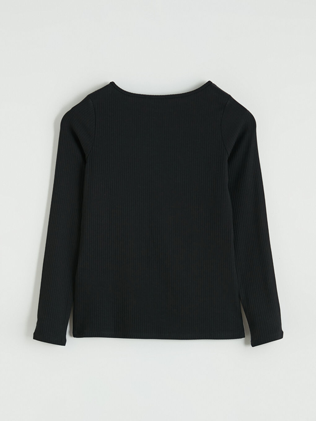 Siyah Bisiklet Yaka Kadın Body-2