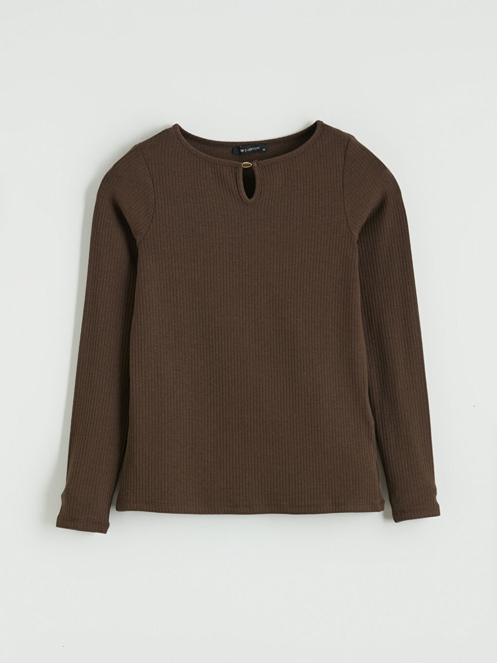 Kahverengi Bisiklet Yaka Kadın Body-4