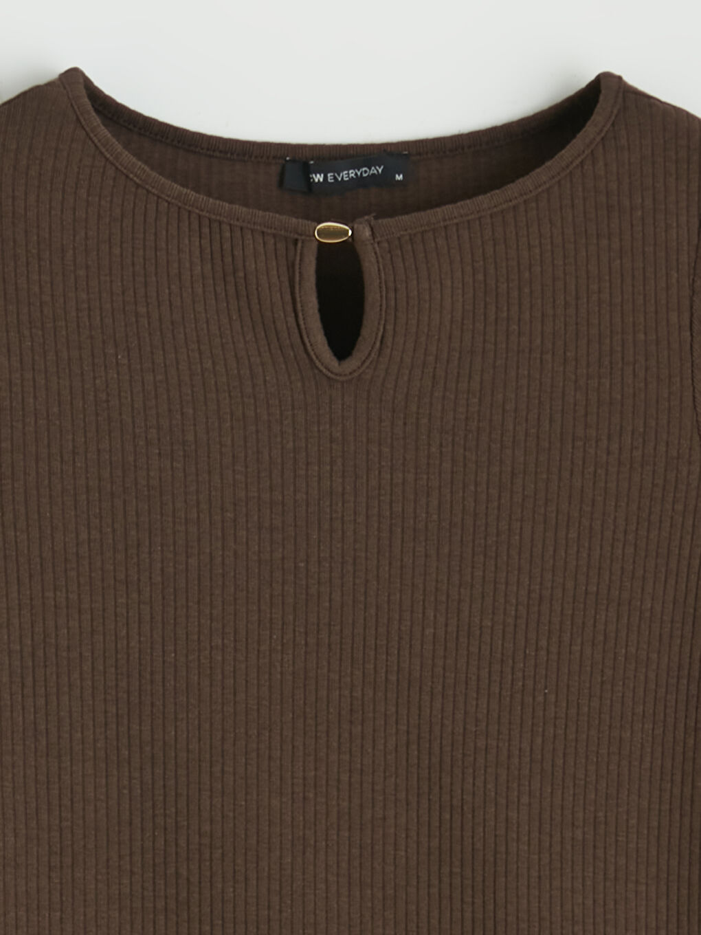 Kahverengi Bisiklet Yaka Kadın Body-5