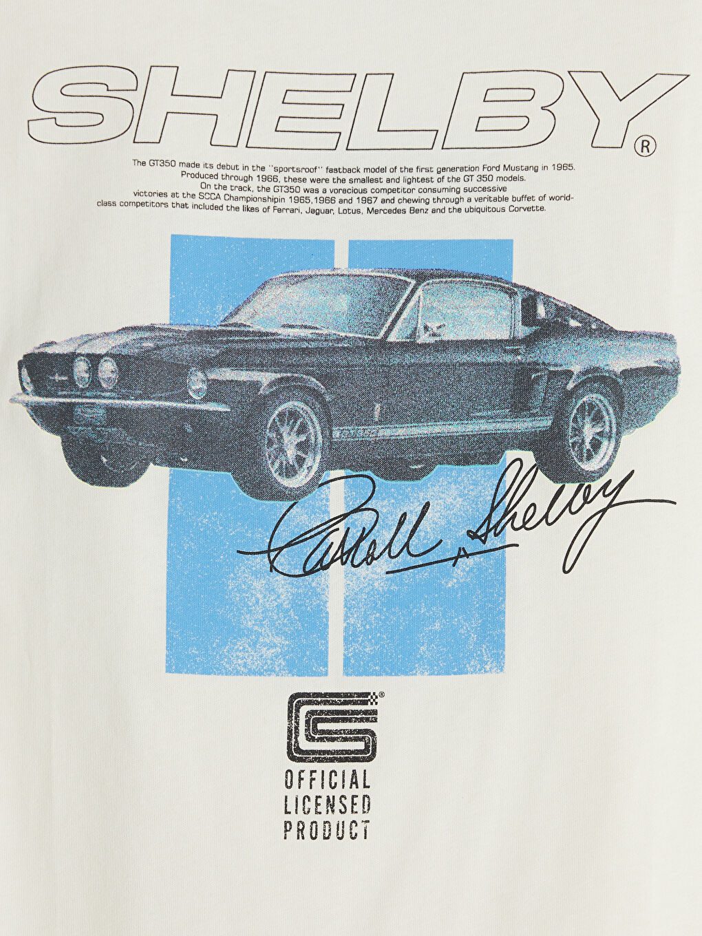 Bej Bisiklet Yaka Shelby Lisanslı Erkek Çocuk Tişört-3