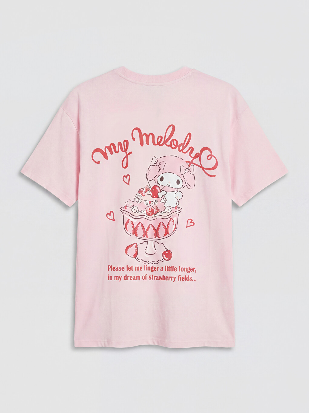 T-shirt My Melody I Stampuar 100% Pambuk Për Gra-5
