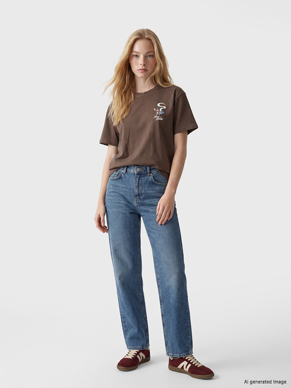 Tricou imprimat Tom & Jerry pentru femei-1