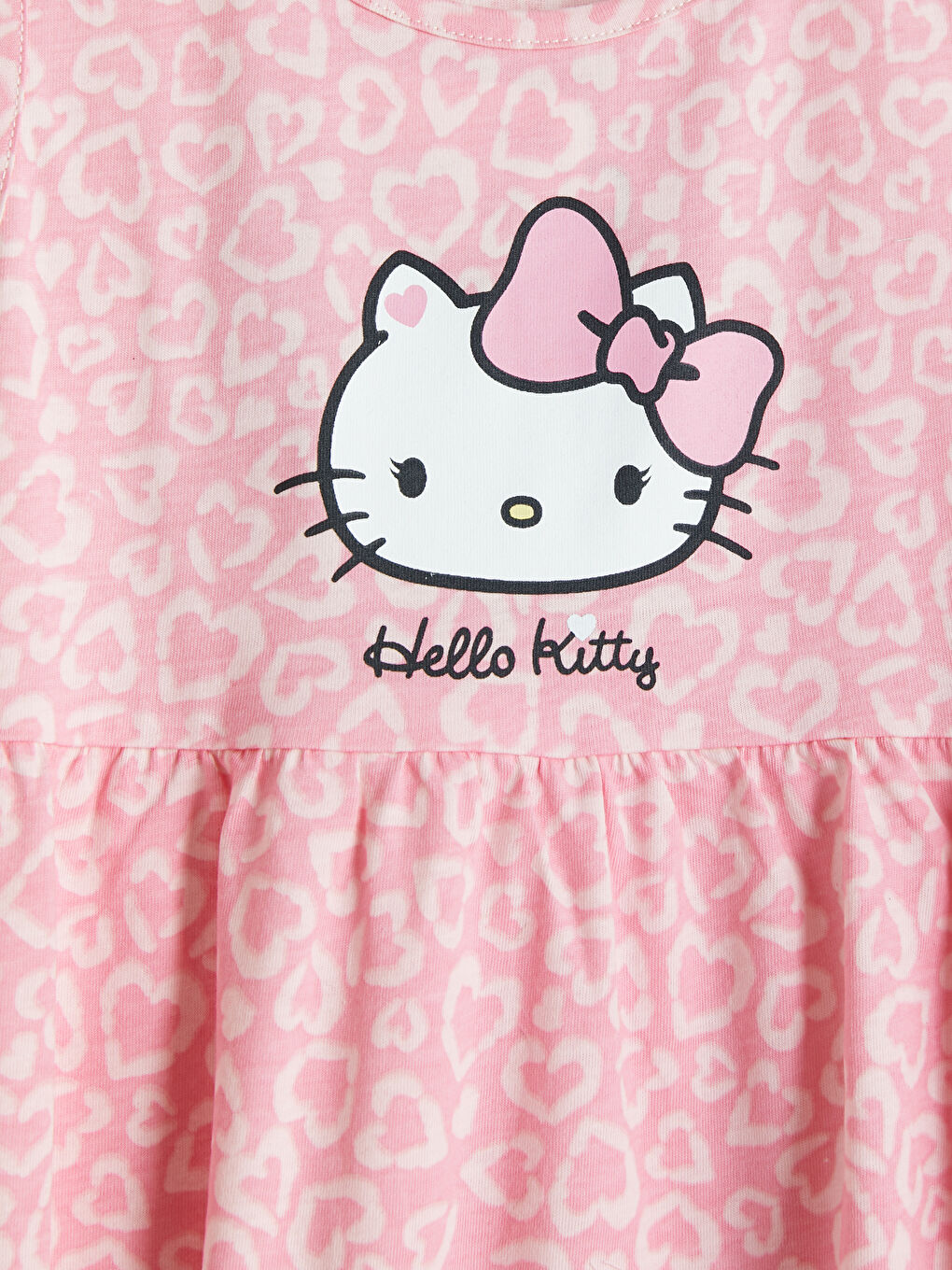 Hello Kitty Printed Crew Neck Girls' Dress-2