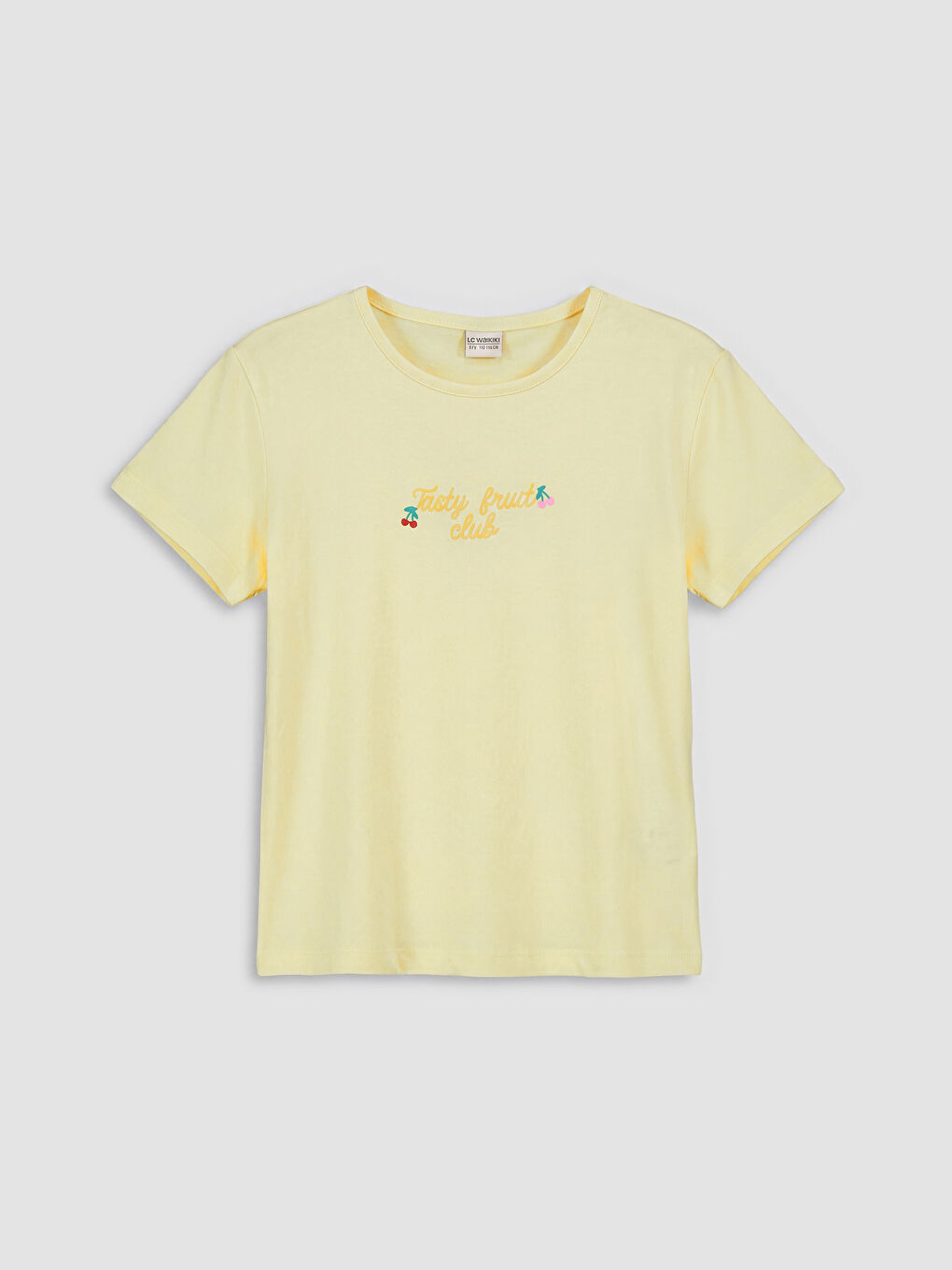 Crew Neck Printed Girls' T-Shirt