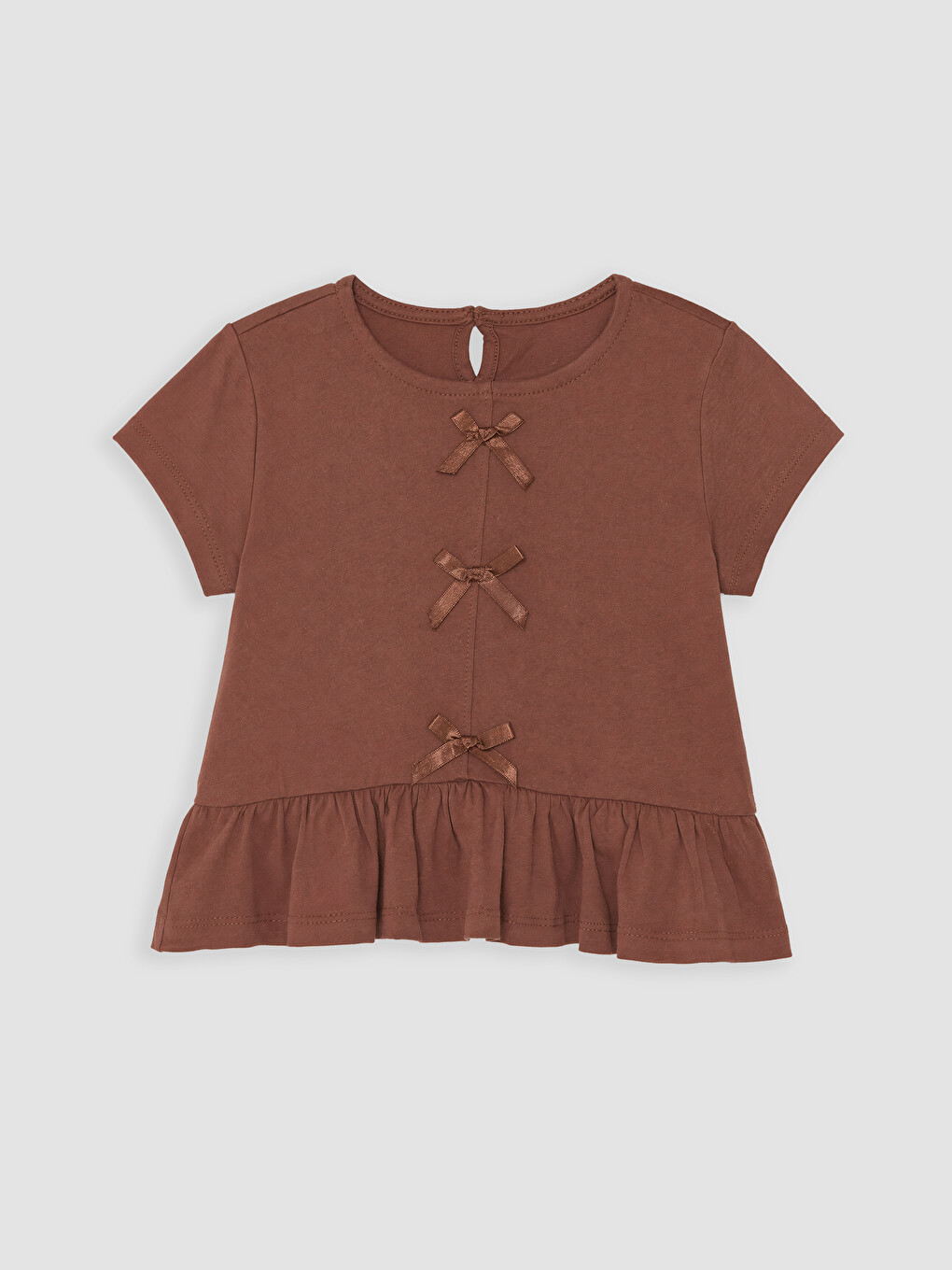 Bow Detailed Girls' T-Shirt 2 Pack-1