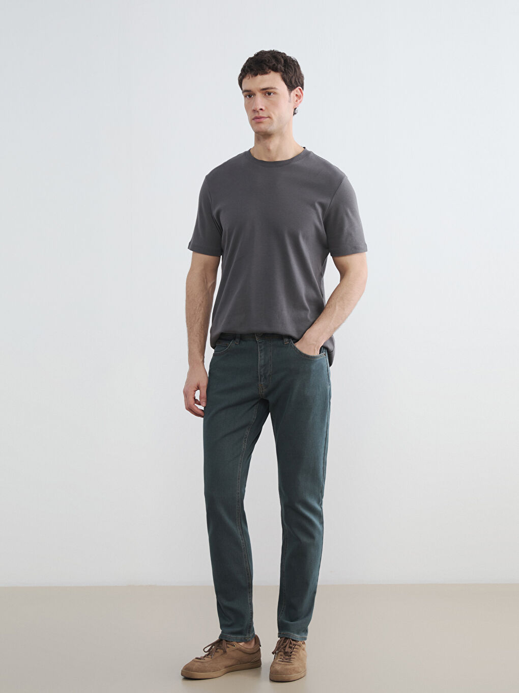 Yeşil 750 Slim Fit Erkek Jean Pantolon