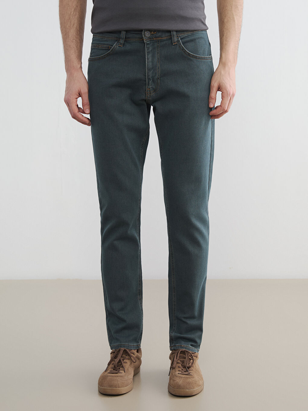 Yeşil 750 Slim Fit Erkek Jean Pantolon-1