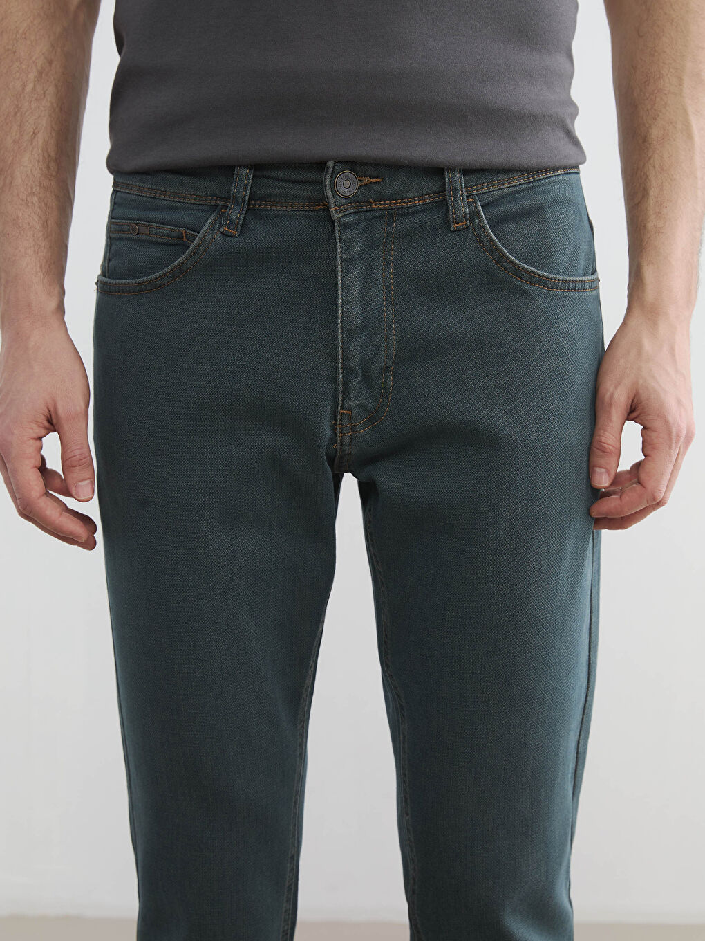 Yeşil 750 Slim Fit Erkek Jean Pantolon-2