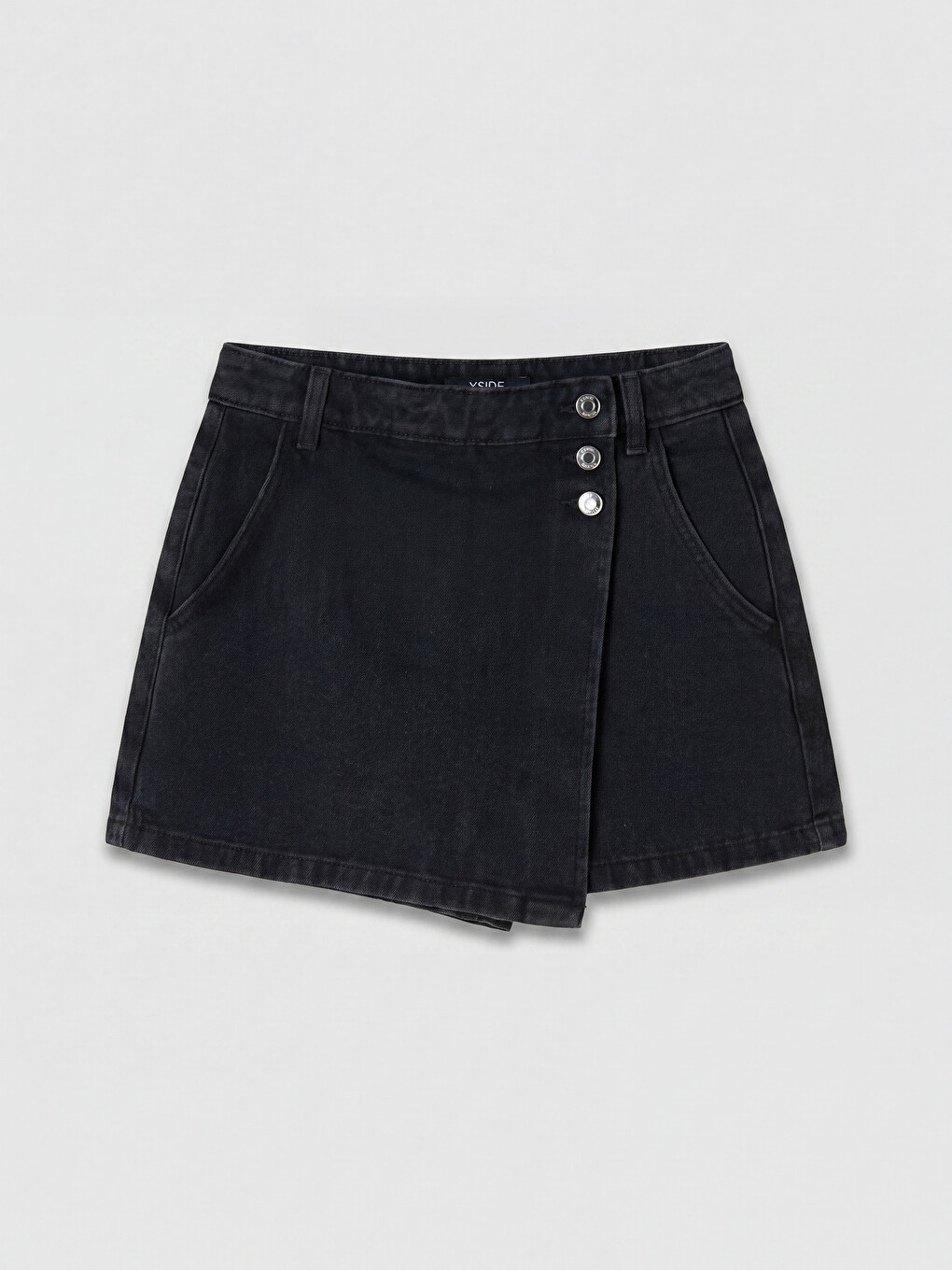 Woman Anthracite Denim Shorts-4