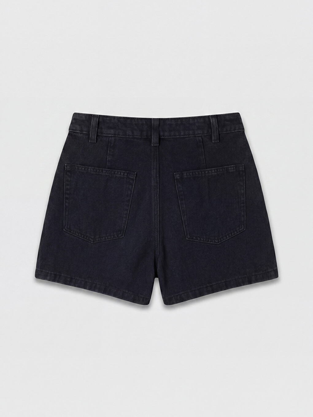 Woman Anthracite Denim Shorts-5