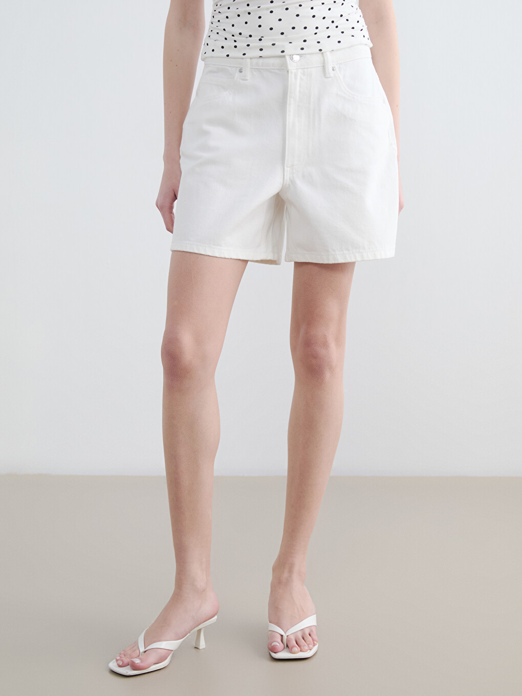 Regular Fit Women's Jean Shorts-1