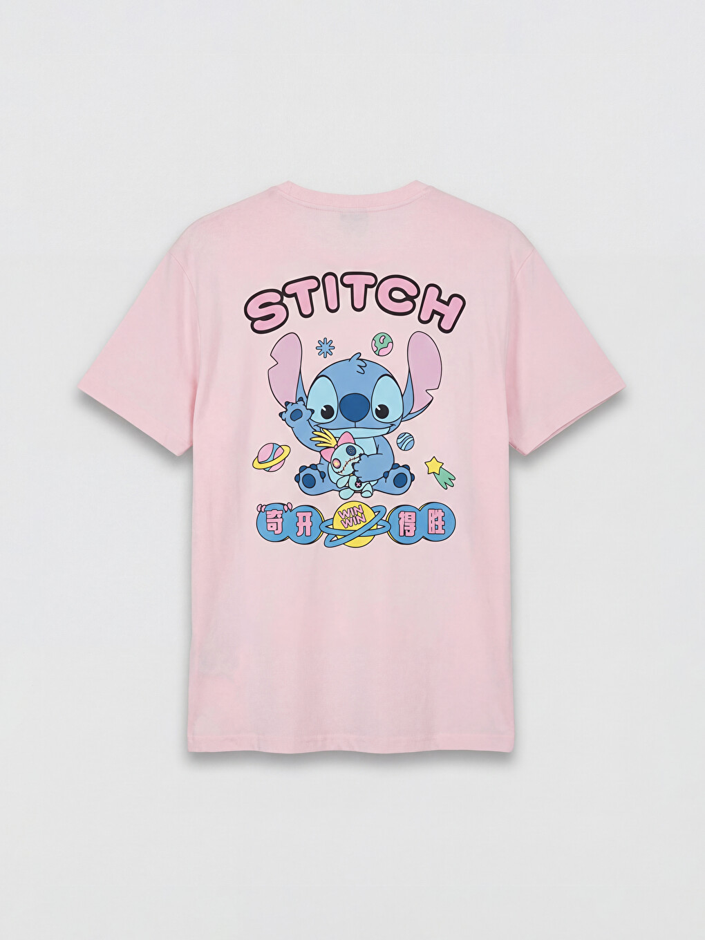 Μπλουζάκι με στρογγυλή λαιμόκοψη Lilo & Stitch με στάμπα για γυναίκες-2