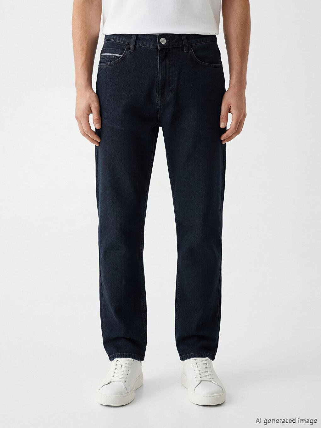 Мужчины Индиго Джинсы-2