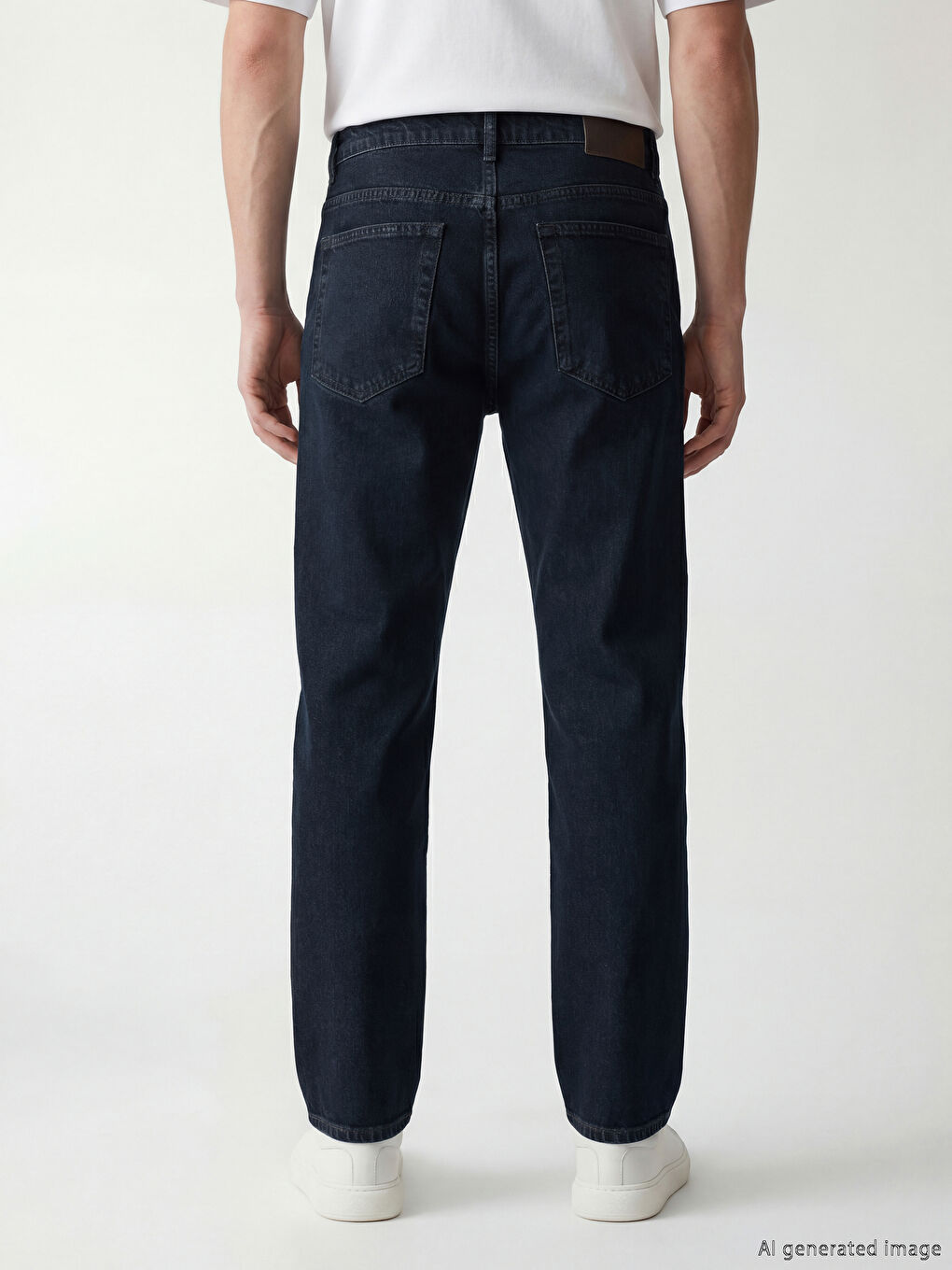 Мужчины Индиго Джинсы-4