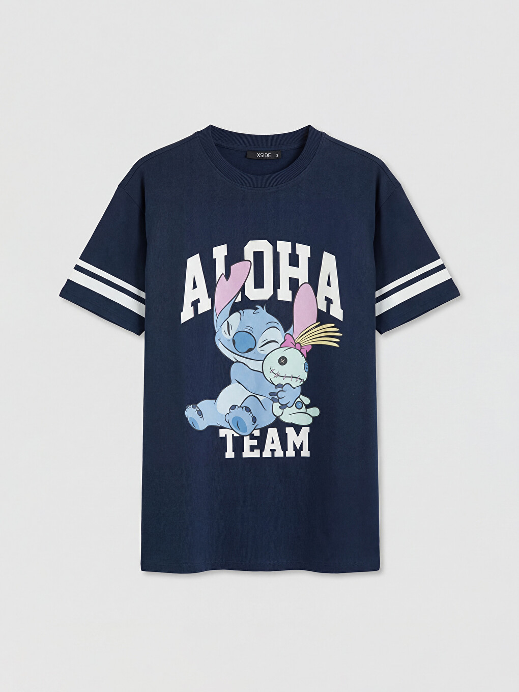 Stitch Printed Oversize Women's T-Shirt-4