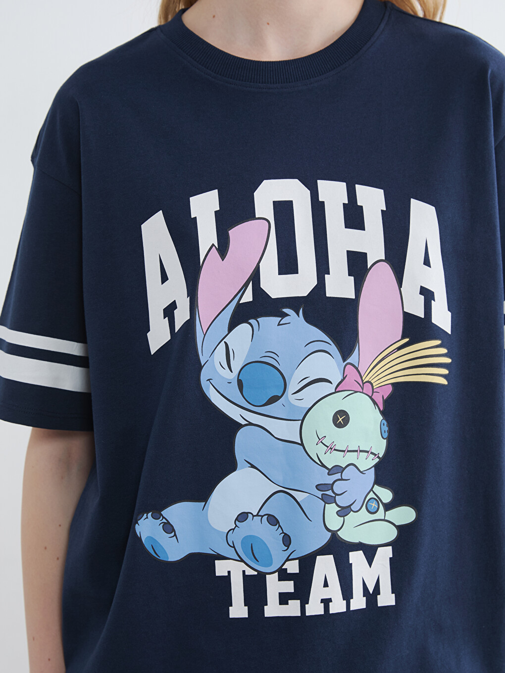 Stitch Printed Oversize Women's T-Shirt-2