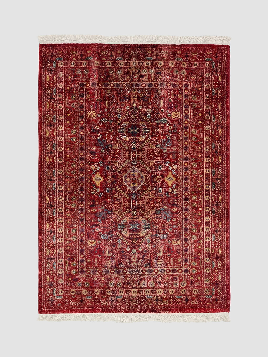 Karışık Etnik Desenli Püsküllü Halı 120x180 cm-2