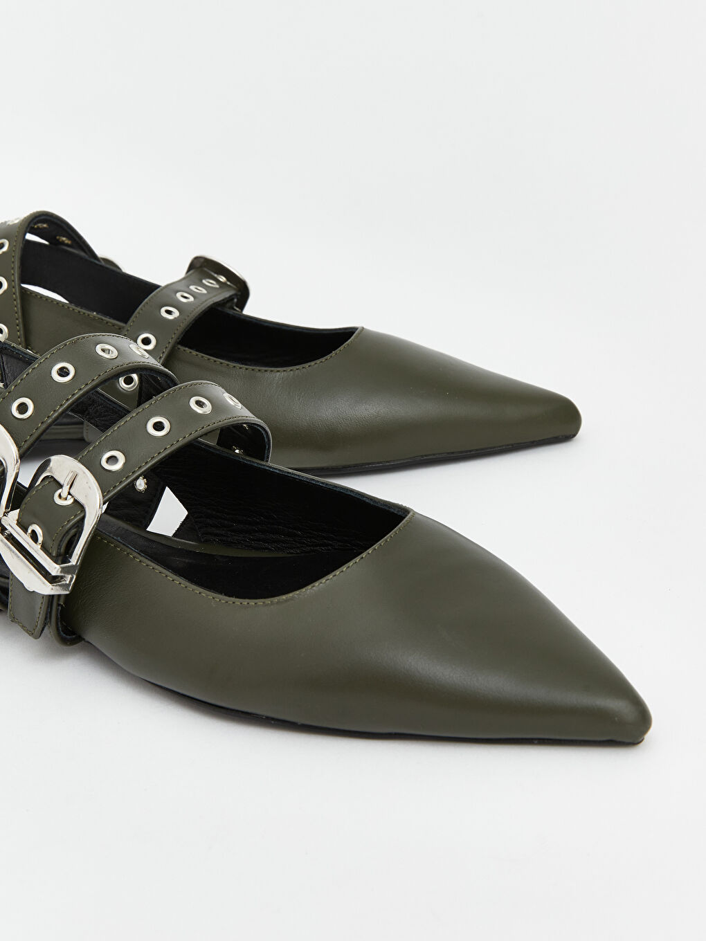 Yeşil Sivri Burun Kadın Babet-2