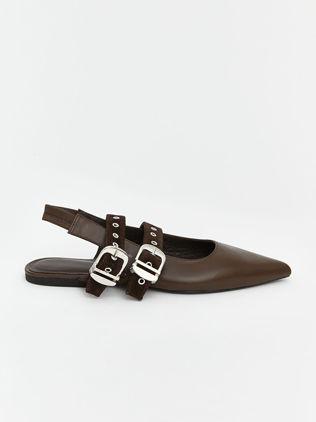 Kahverengi Sivri Burun Kadın Babet-1