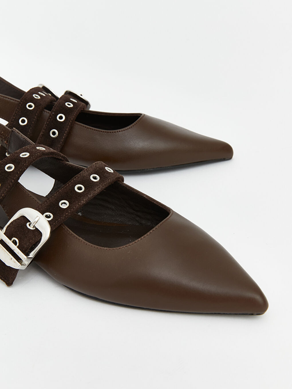 Kahverengi Sivri Burun Kadın Babet-2