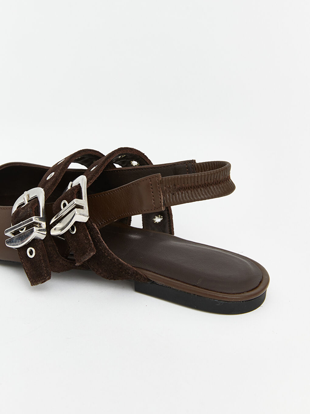 Kahverengi Sivri Burun Kadın Babet-4