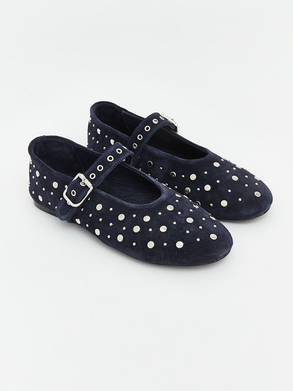 Lacivert Süet Kadın Babet