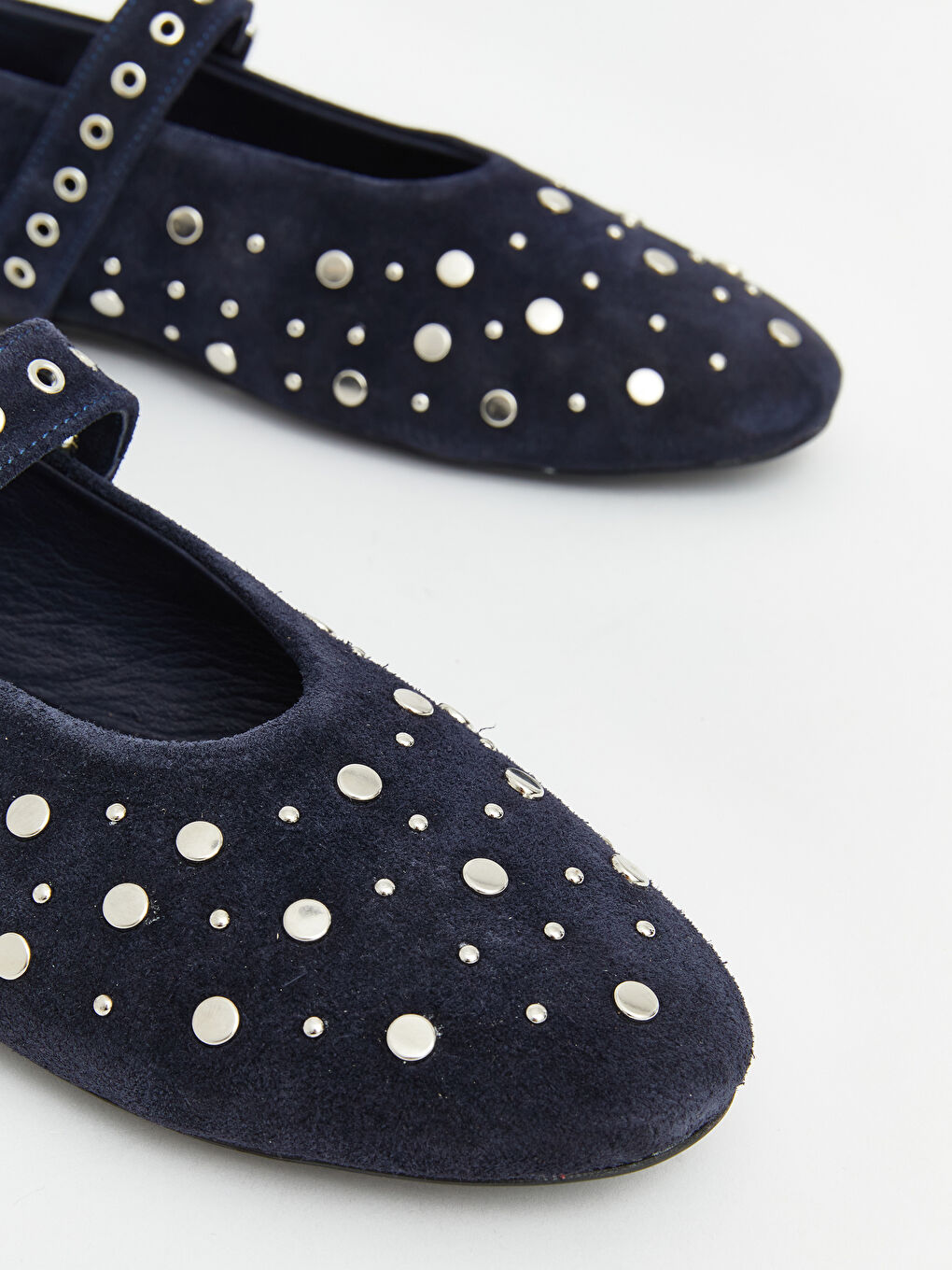 Lacivert Süet Kadın Babet-2