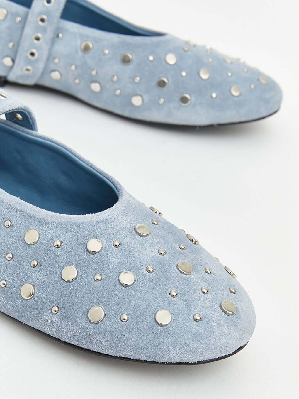 Mavi Süet Kadın Babet-2