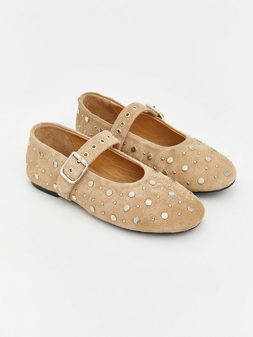 Ekru Süet Kadın Babet