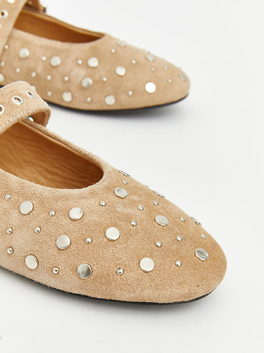 Ekru Süet Kadın Babet-2