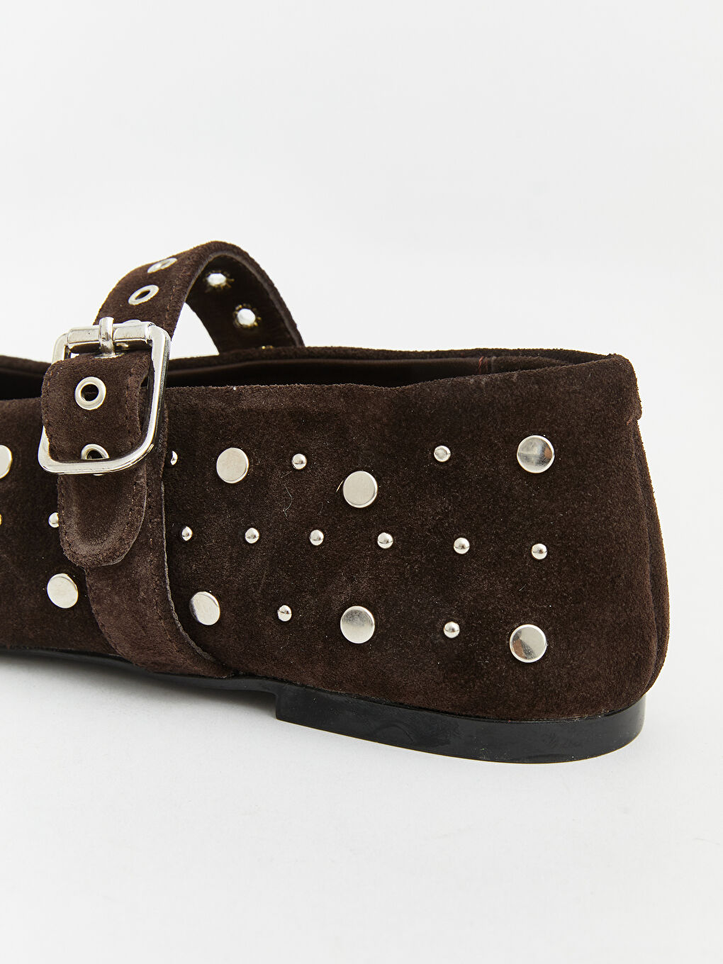 Kahverengi Süet Kadın Babet-4