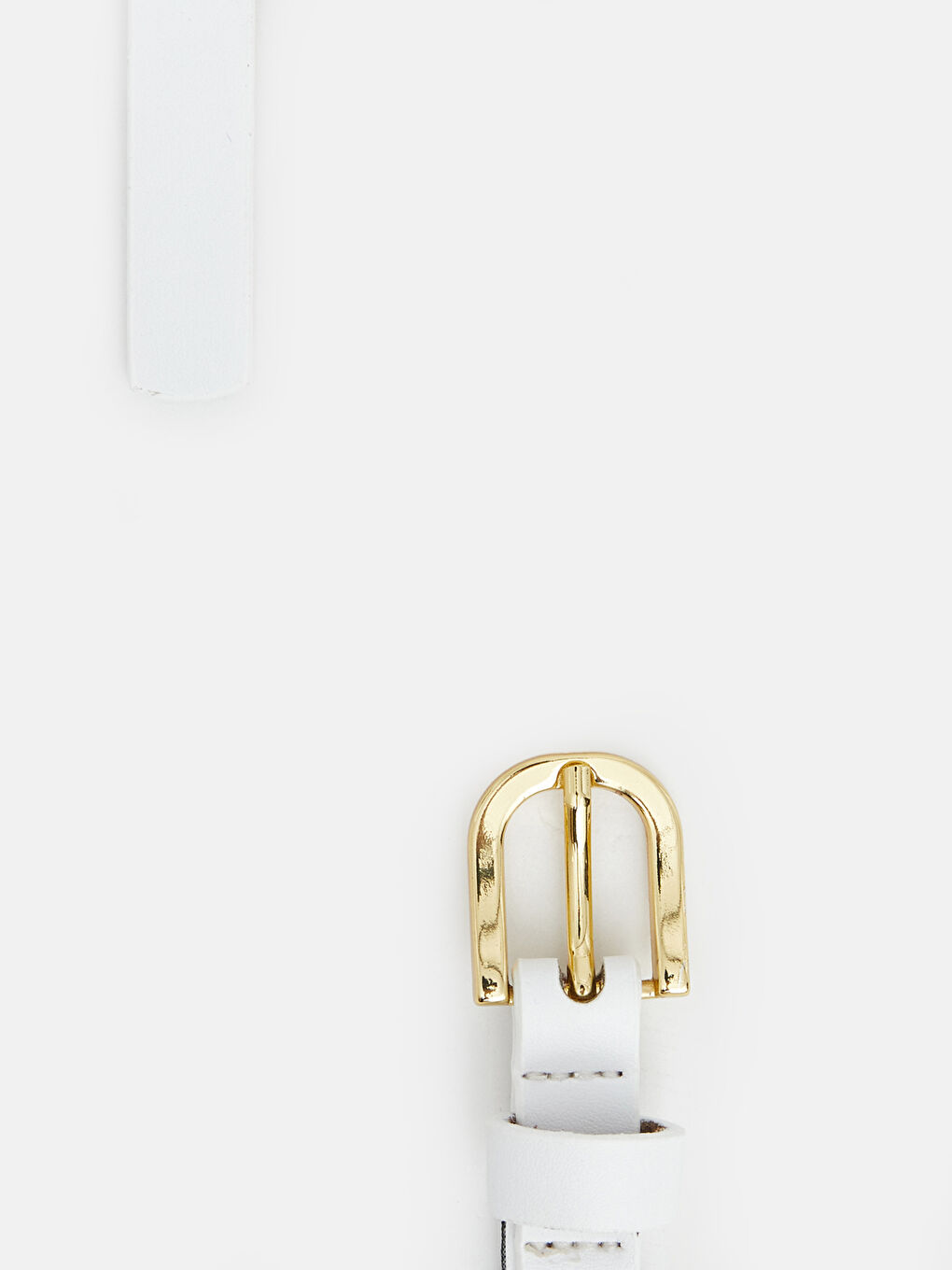 Beyaz Deri Görünümlü Kız Bebek Kemer -2