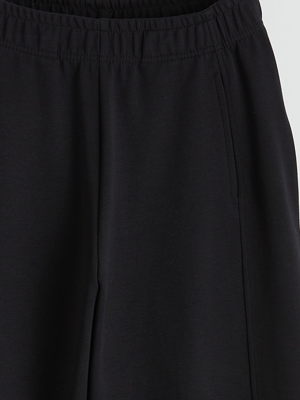 Siyah Beli Lastikli Soft Touch Kadın Eşofman Altı-4