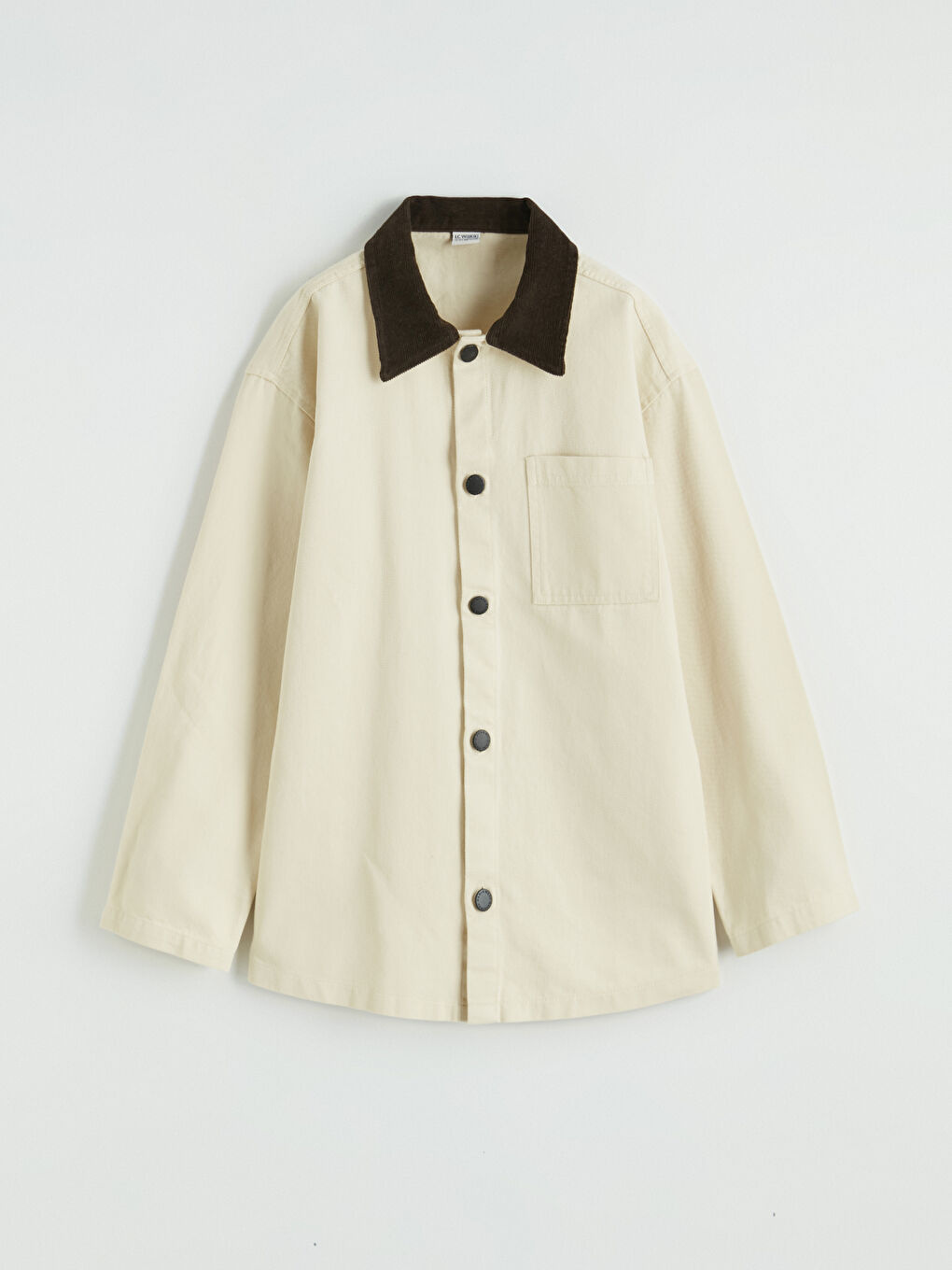 Bej Kadife Yaka Erkek Çocuk Gömlek Ceket