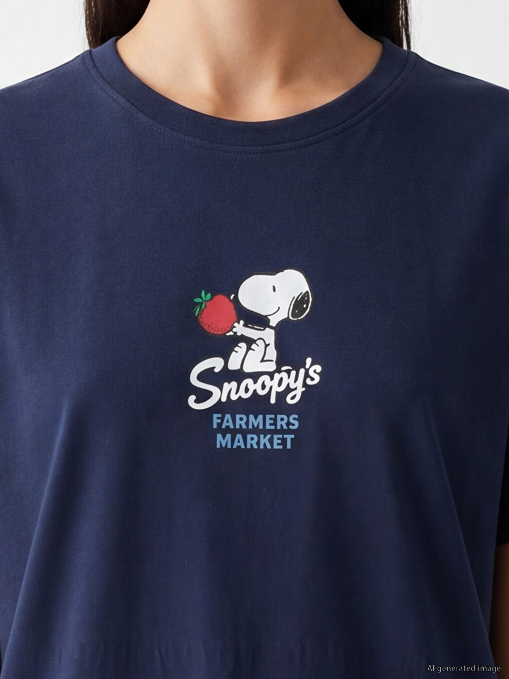 Woman Navy T-shirt-2