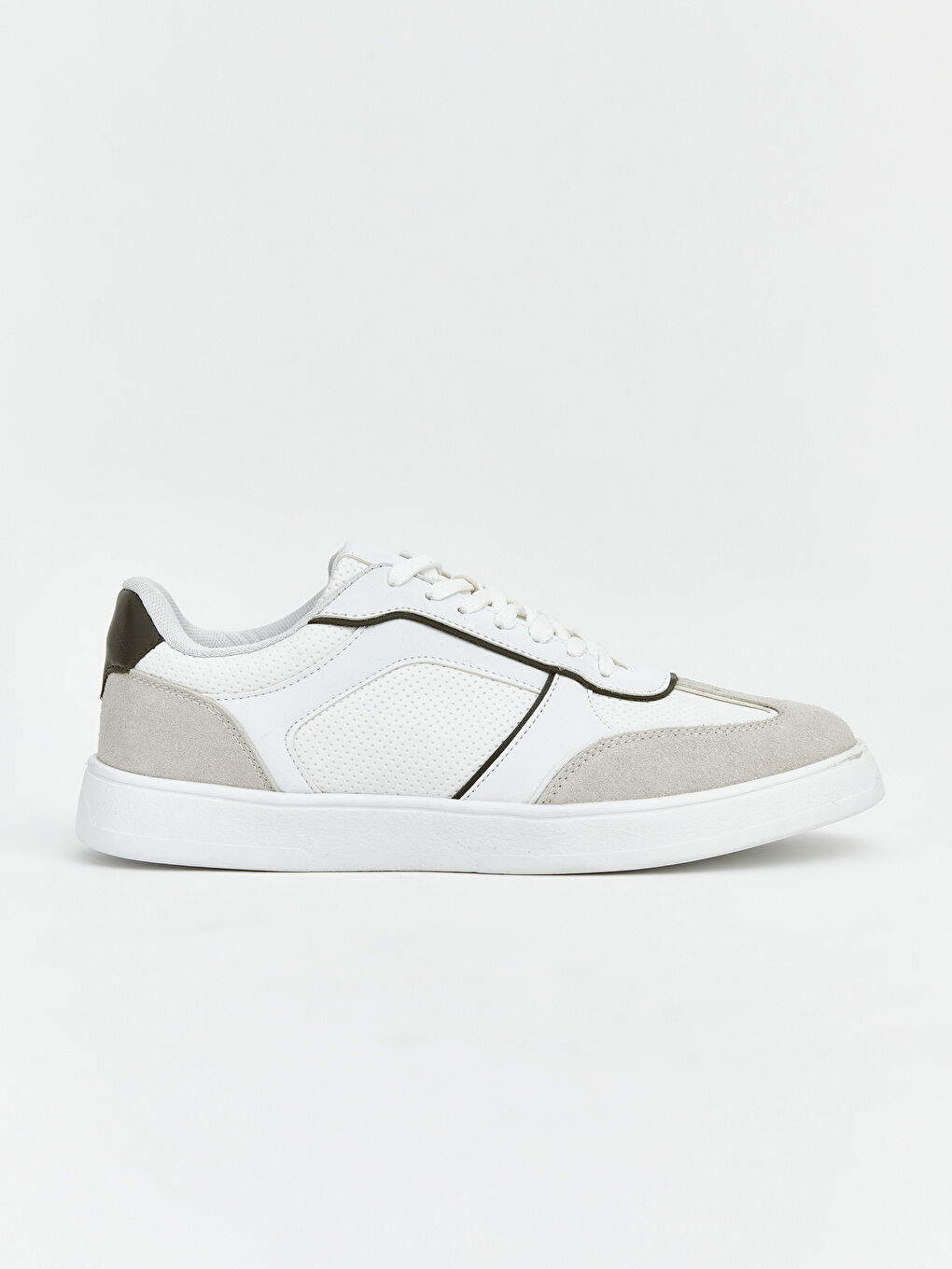 Beyaz Bağcıklı Erkek Spor Ayakkabı-1