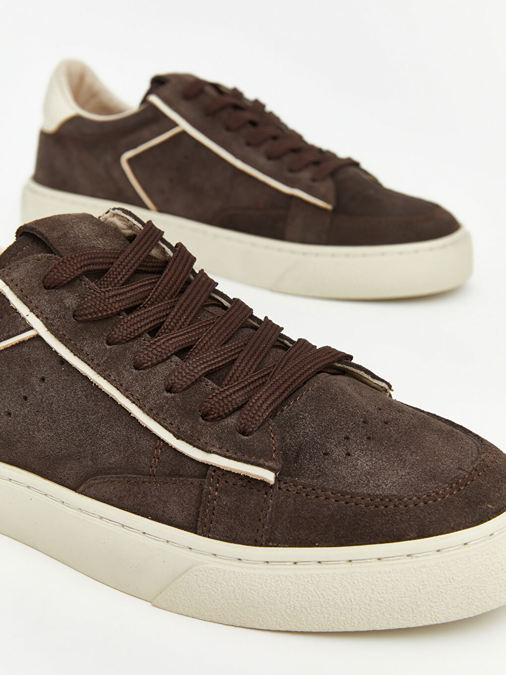 Kahverengi Deri Görünümlü Erkek Spor Ayakkabı-2