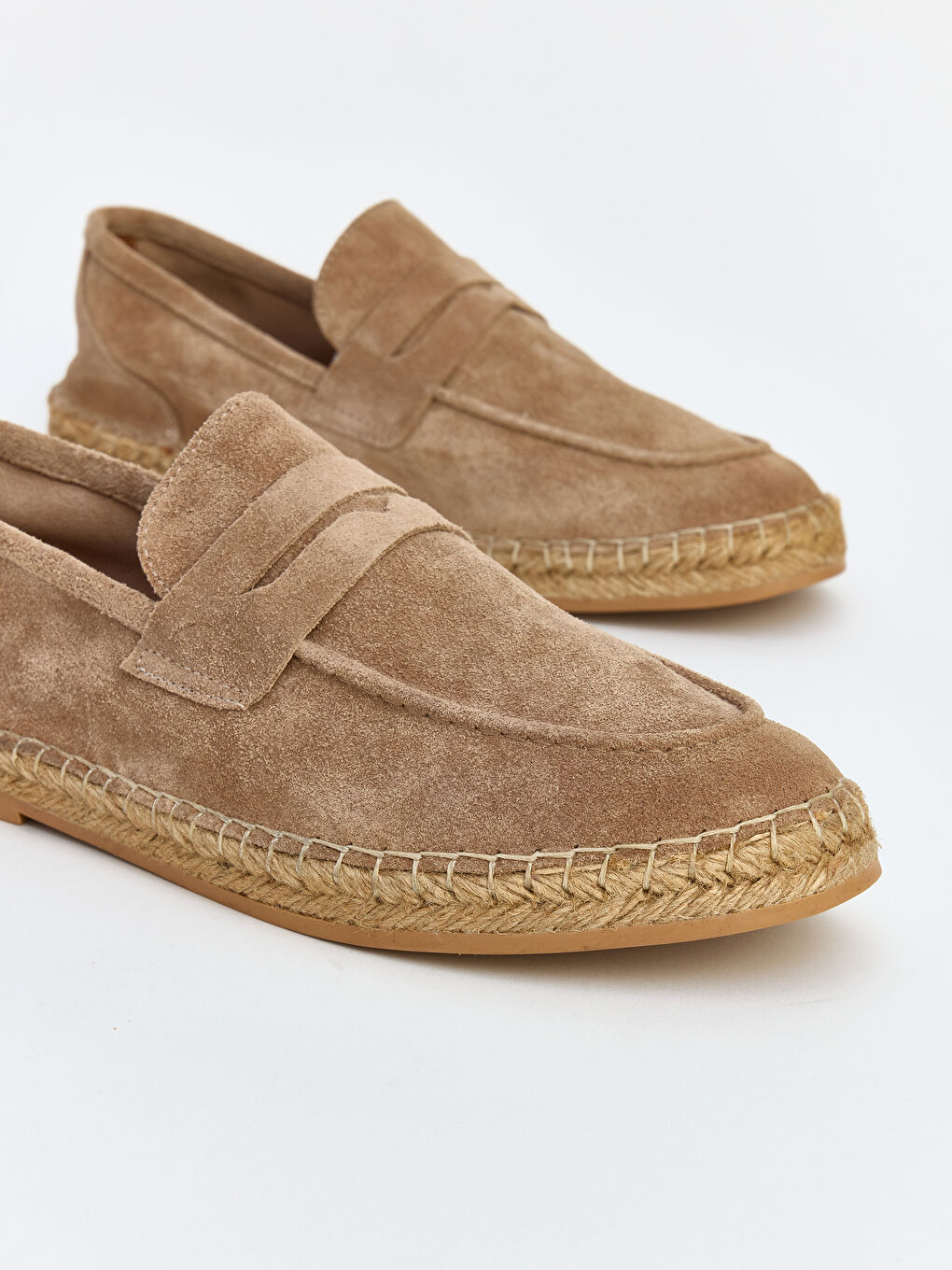 Bej Hasır Tabanlı Erkek Espadril-2