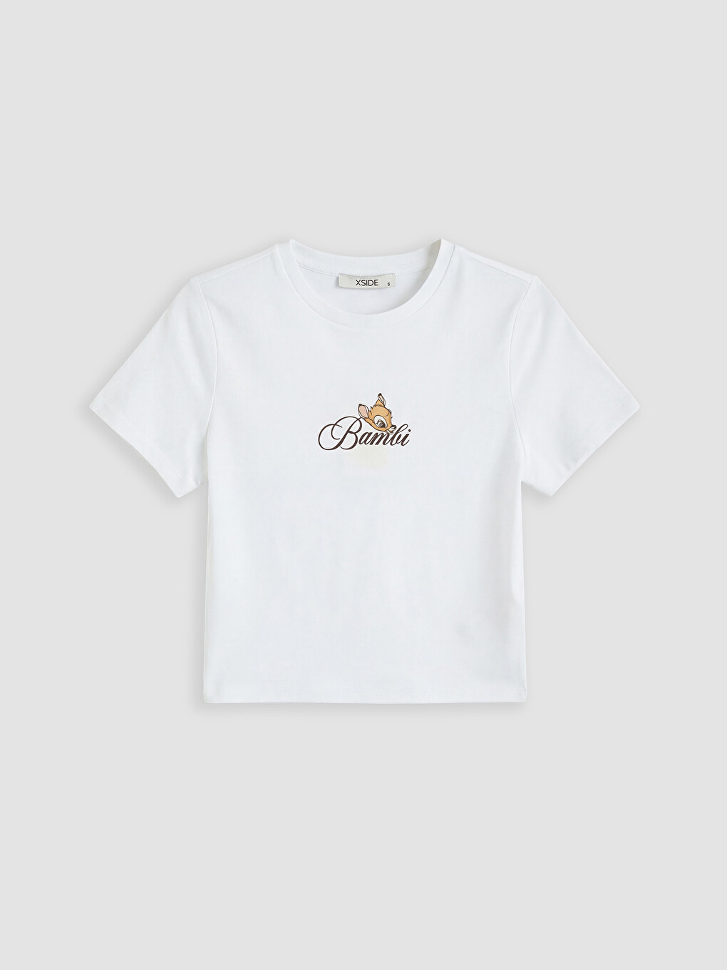 Crew Neck Bambi Printed Women's T-Shirt-4