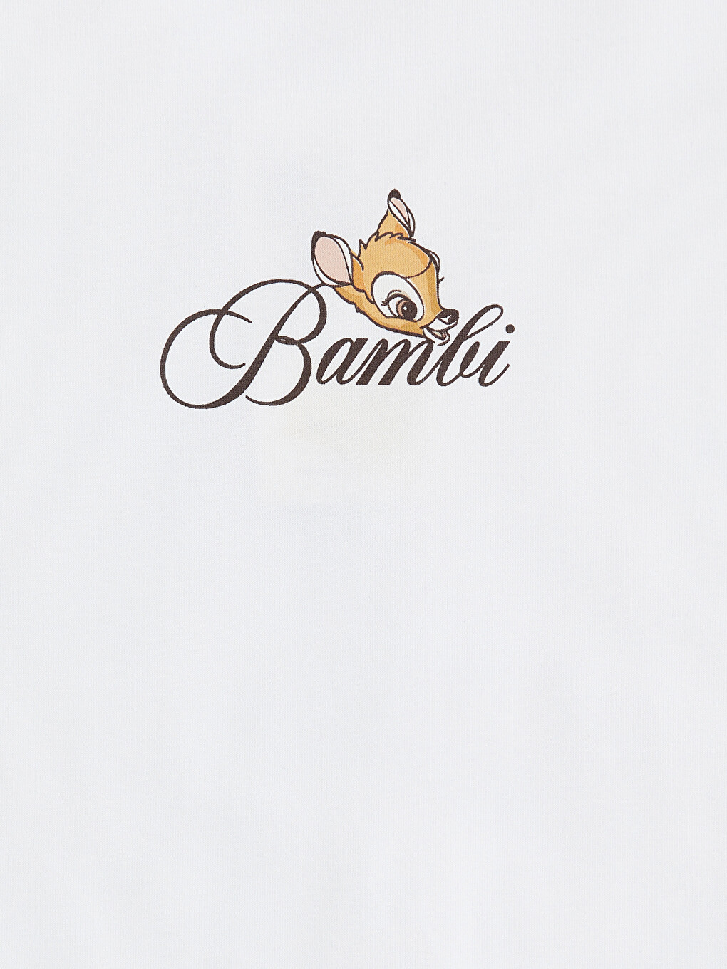 Crew Neck Bambi Printed Women's T-Shirt-6