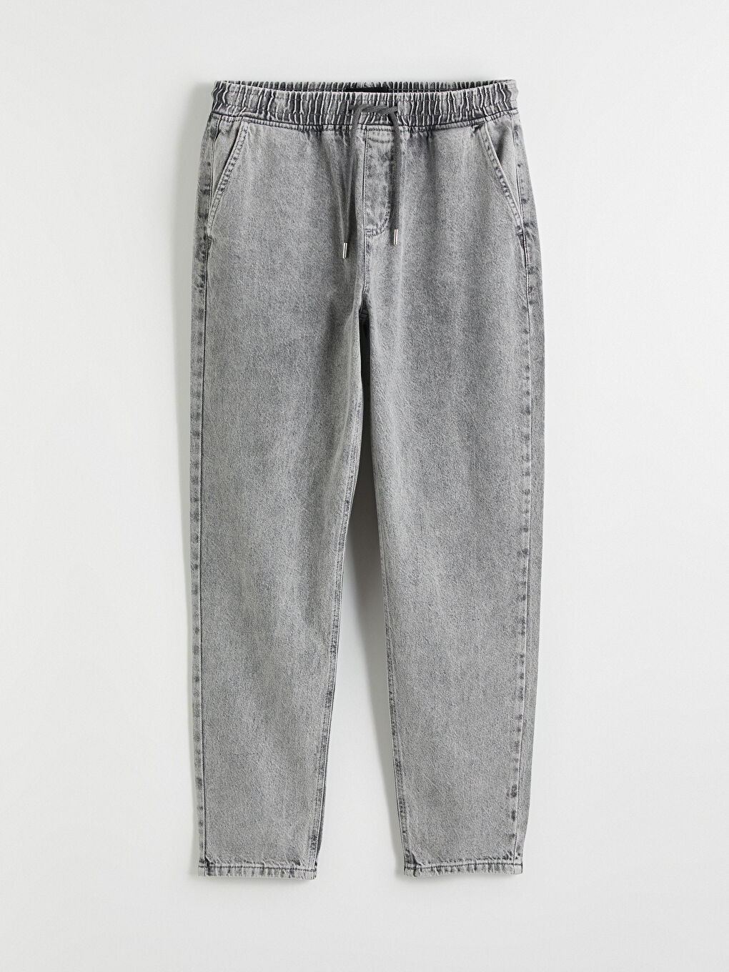 Gri Straight Fit Erkek Jean Pantolon-4