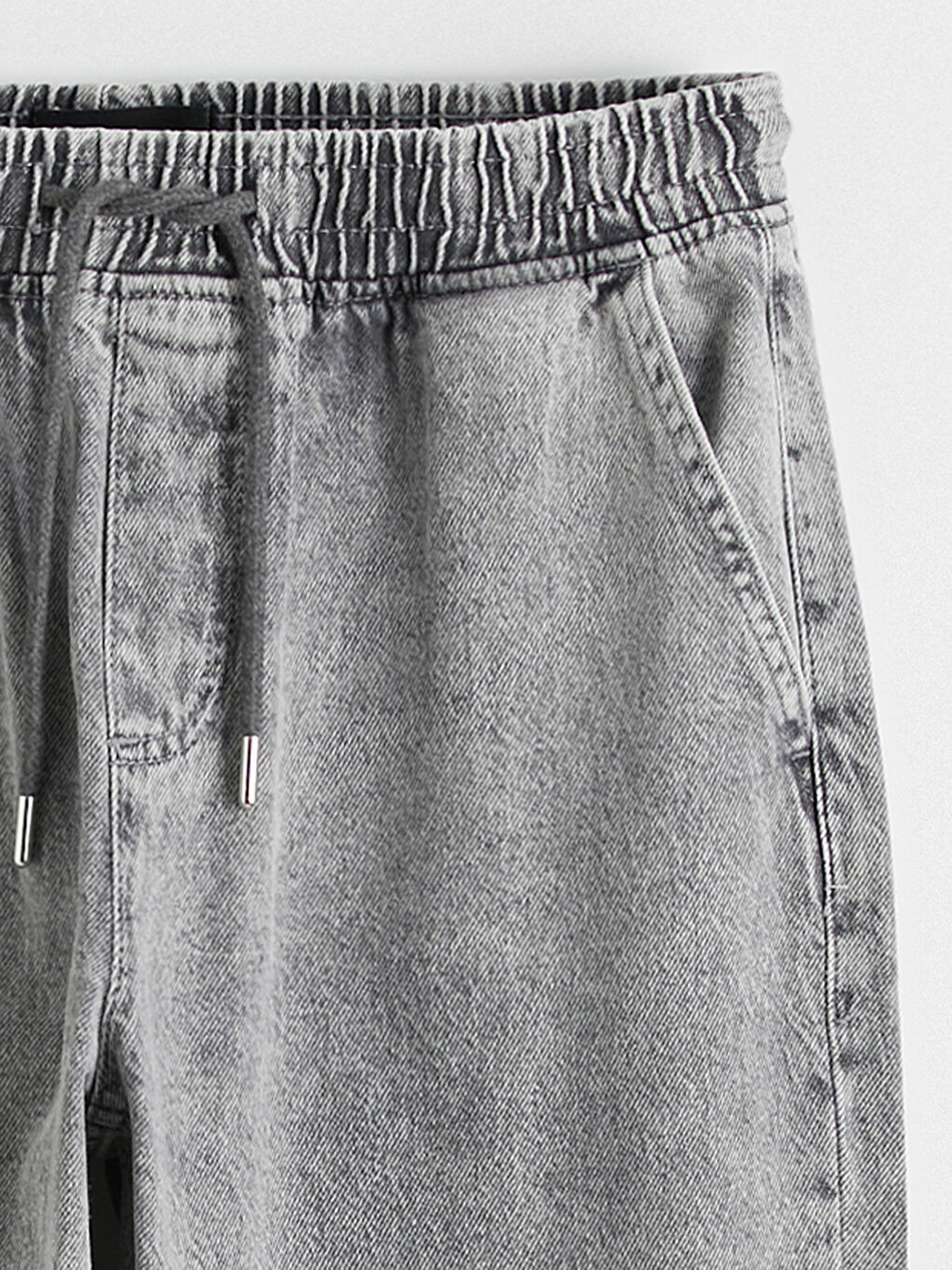 Gri Straight Fit Erkek Jean Pantolon-5