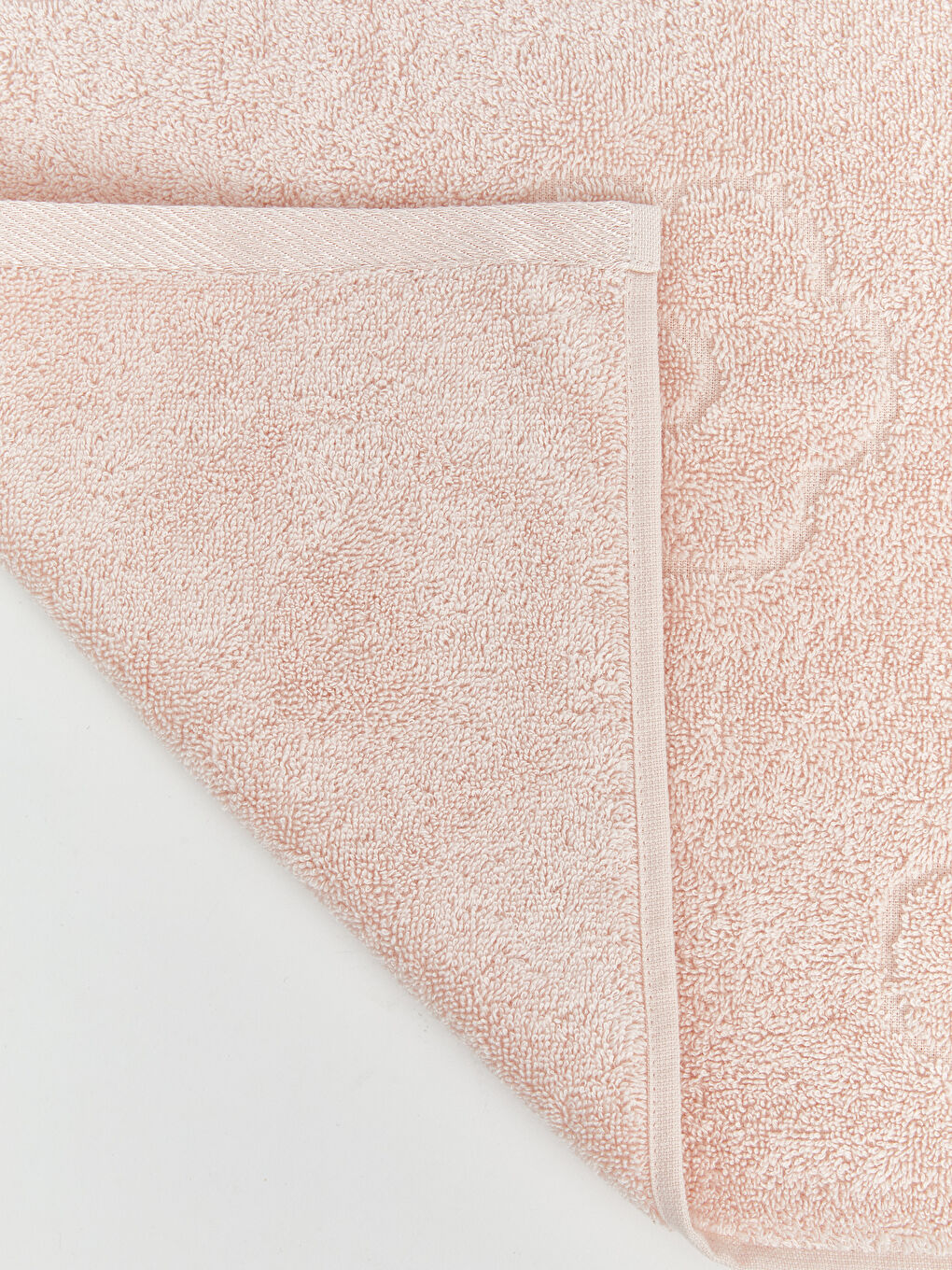 Pembe Çiçek Nakışlı Pamuklu Yüz Havlusu 50x80 cm-4