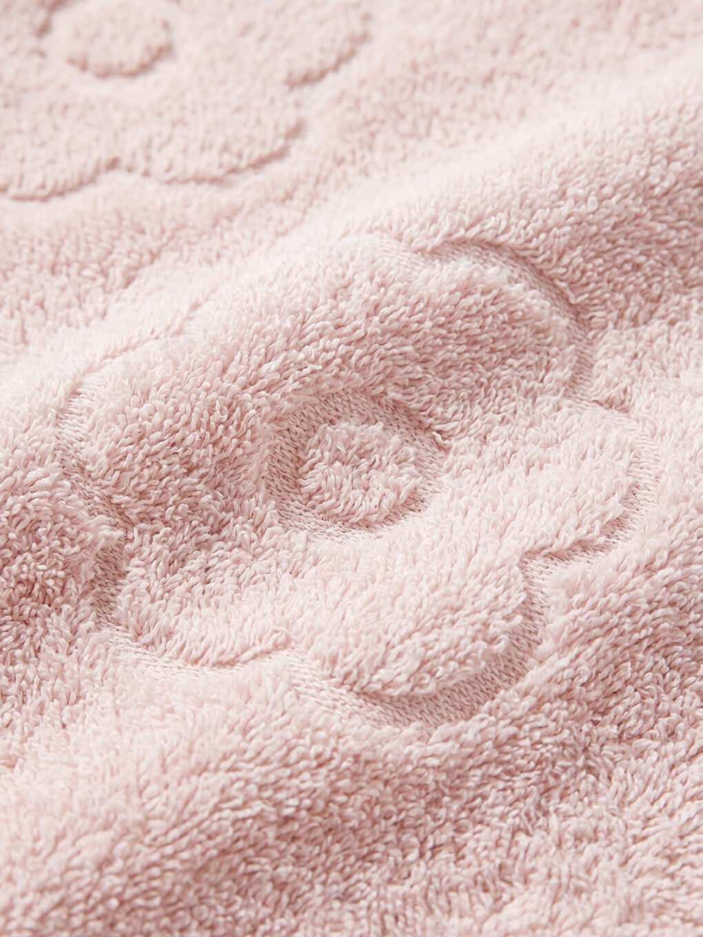 Pembe Çiçek Nakışlı Pamuklu Yüz Havlusu 50x80 cm-1