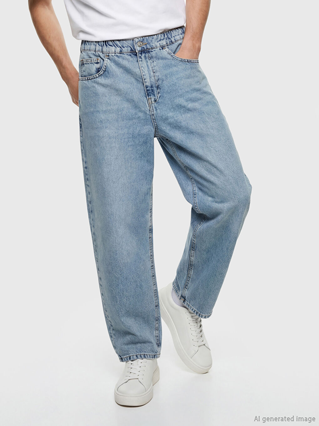 İndigo Balloon Fit Erkek Jean Pantolon-1