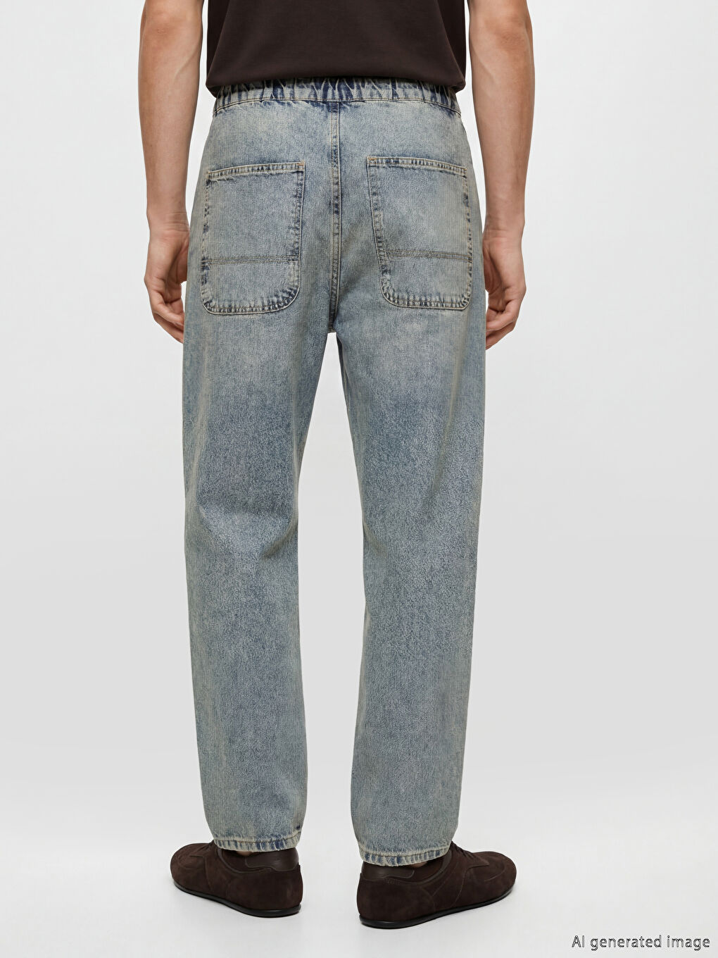 Мужчины Индиго Джинсы-2