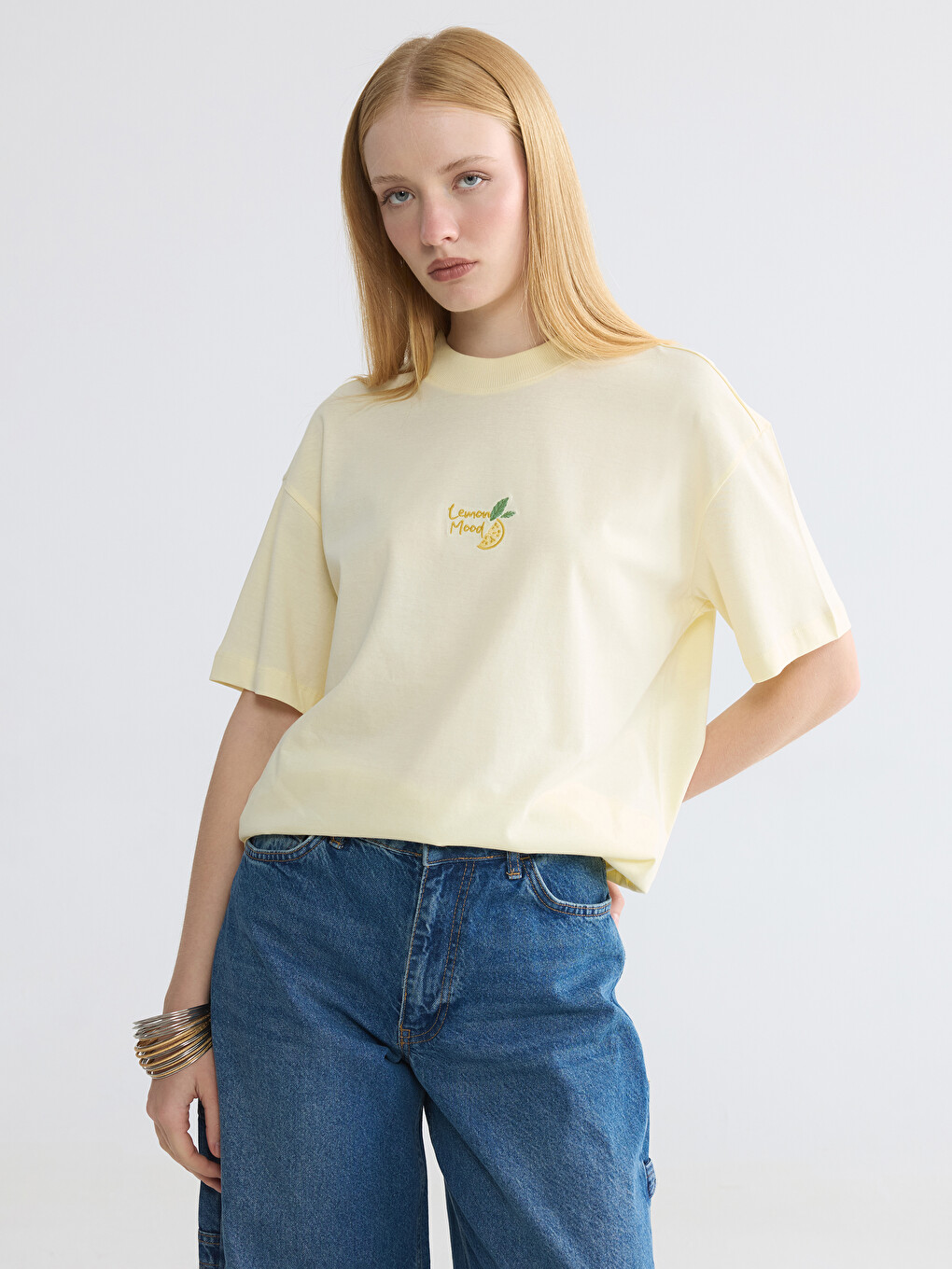 Embroidered 100% Cotton Women's T-shirt