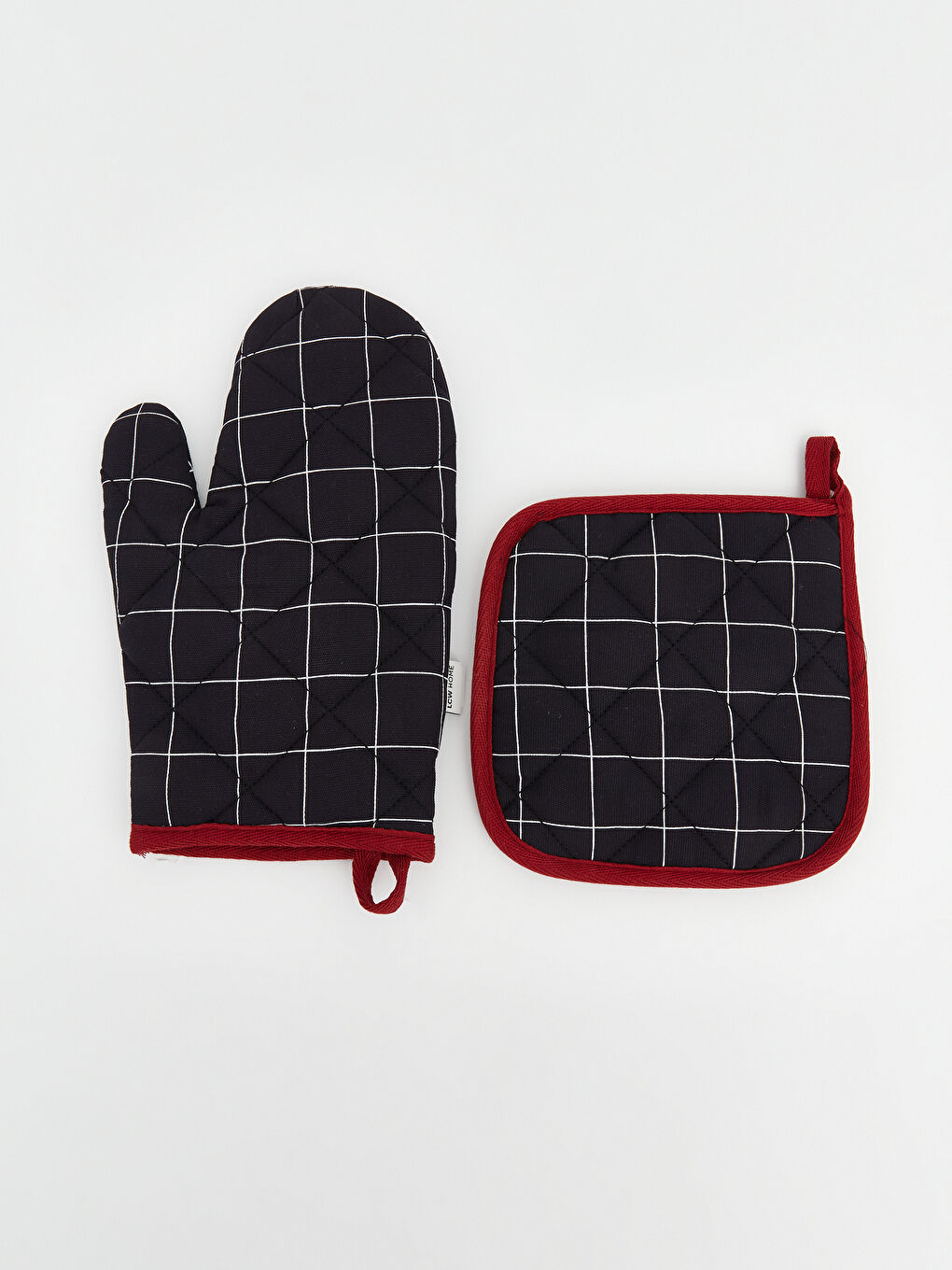 Karışık Ekose Desenli Fırın Eldiveni ve Tutaç-1